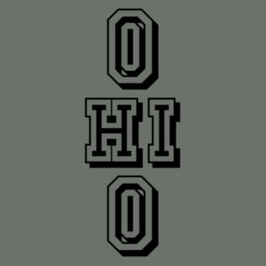 Ohio Stacked - Adult Heather Colorblock T Design